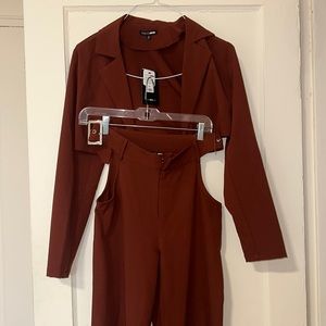 Fashion Nova Cutout Pants Blazer Set